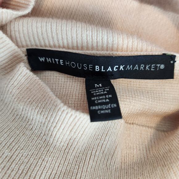 White House Black Market Wool Blend Pearl Accented Sweater - Picture 4 of 8